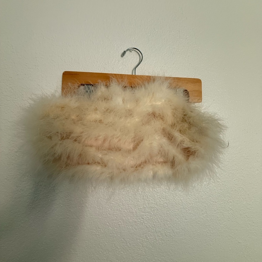 Fluffy Cream Fur Shirt